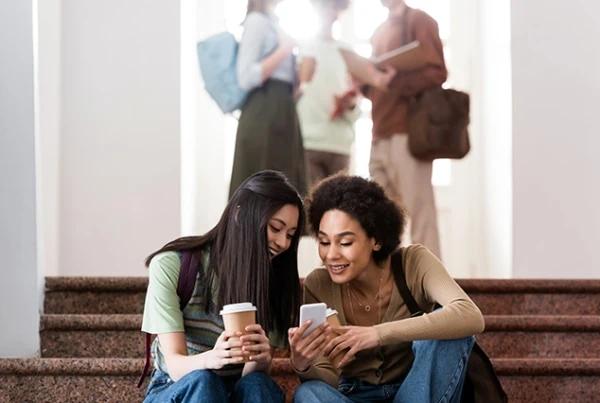 teens students school college smartphone