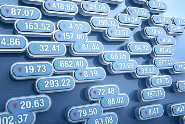 random stock market tickers.