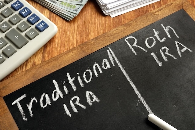 traditional vs roth IRA chalk