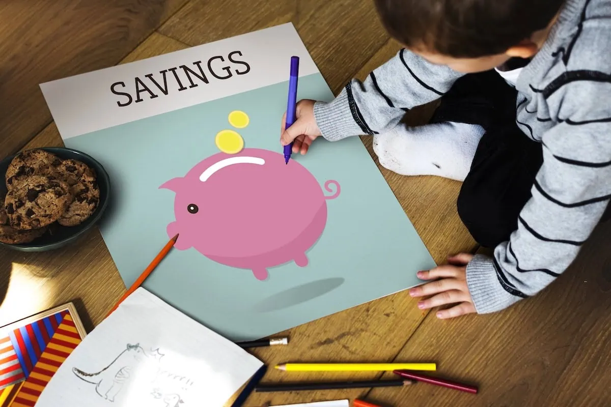 📈 8 Useful Tips to Teach Investing to Children 6 trump accounts child drawing piggy bank savings cookies 1200