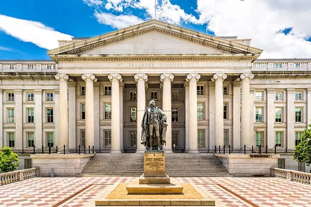 the u.s. treasury building in washington, d.c.