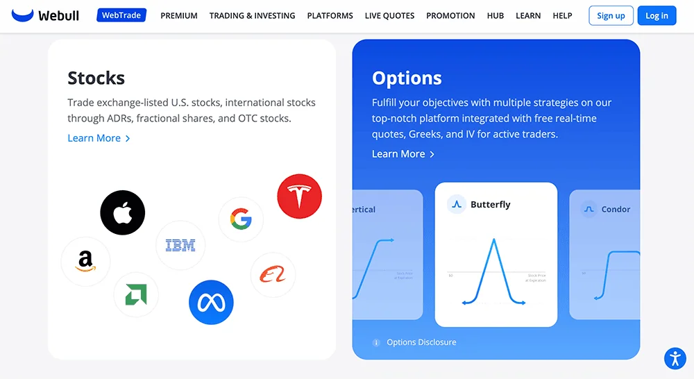 webull homepage.