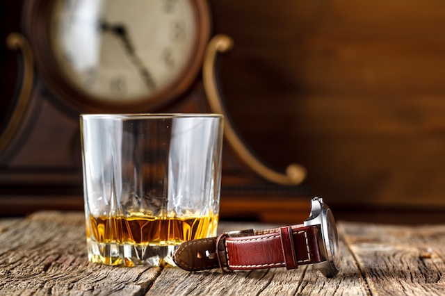 whiskey investing and wristwatch