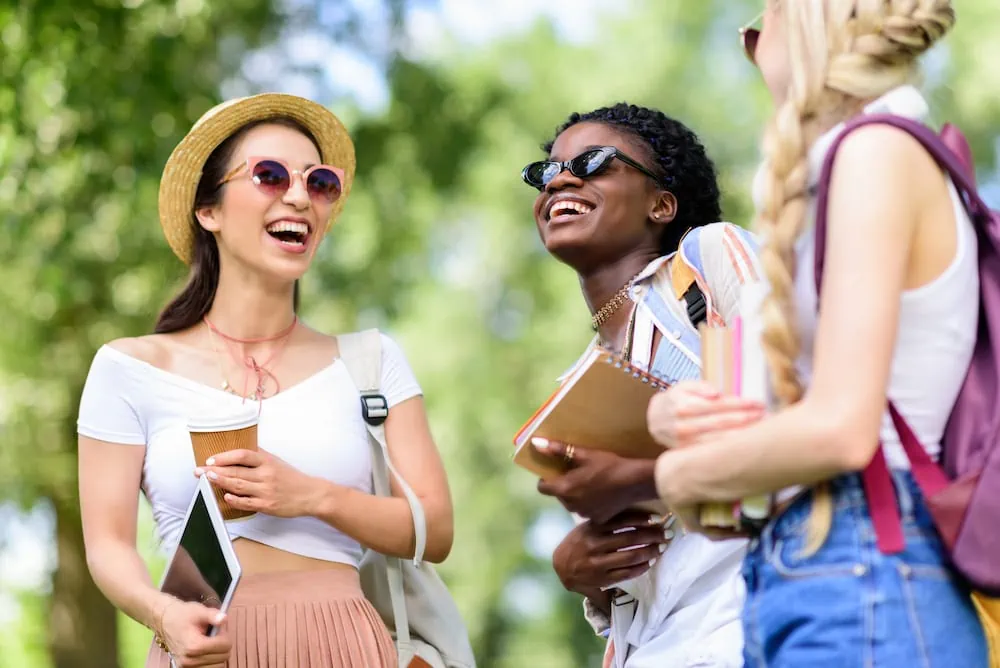 young adults laughing